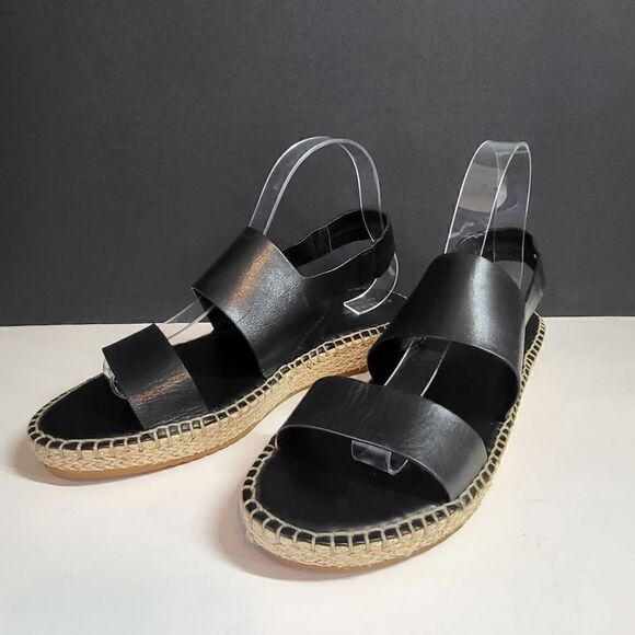 Cole Haan Women's Black Wedge Open Toe Sandals - Picture 1 of 10